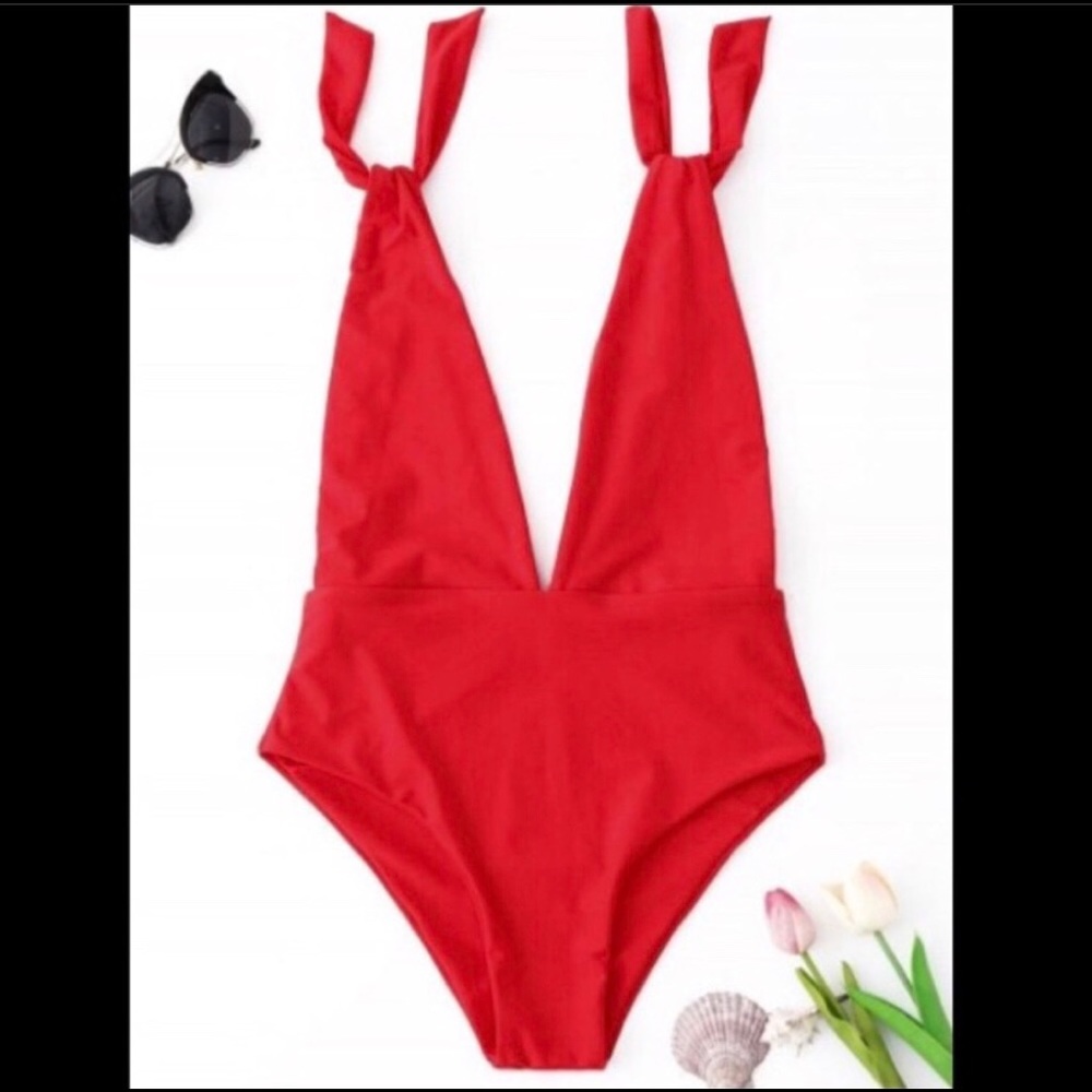 NWT gorgeous red one piece swim suit